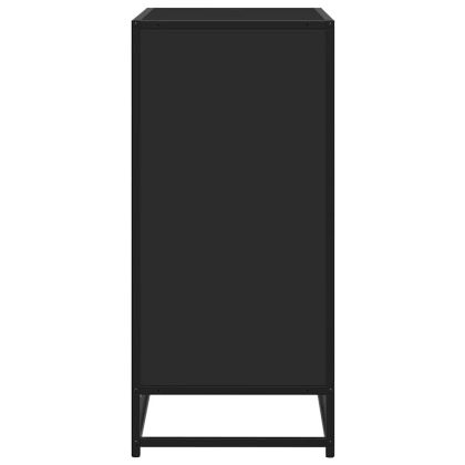 Сайдборд, черен, 62x35x76 см, инженерно дърво