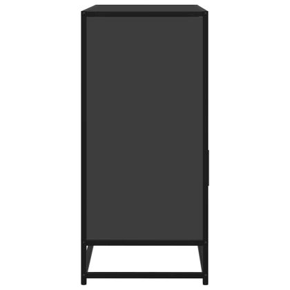 Сайдборд, черен, 100x35x76 см, инженерно дърво