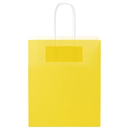 Хартиени торбички 250 бр с дръжки жълти 18x8x22 см