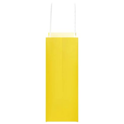 Хартиени торбички 250 бр с дръжки жълти 18x8x22 см