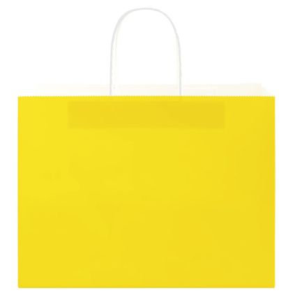 Хартиени торбички 50 бр с дръжки жълти 32x17x25 см