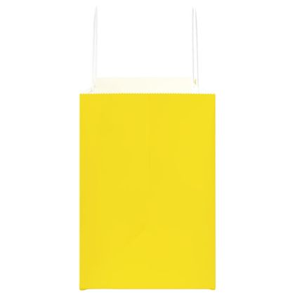 Хартиени торбички 50 бр с дръжки жълти 32x17x25 см
