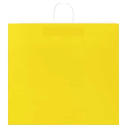 Хартиени торбички 250 бр с дръжки жълти 54x15x49 см