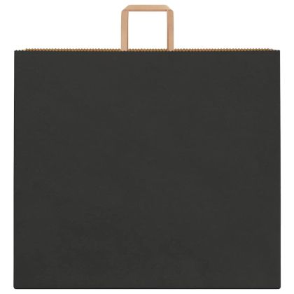 Хартиени торбички 250 бр с дръжки черни 54x15x49 см