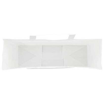 Хартиени торбички 250 бр с дръжки бели 54x15x49 см