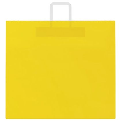 Хартиени торбички 250 бр с дръжки жълти 54x15x49 см