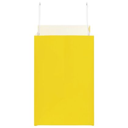 Хартиени торбички 250 бр с дръжки жълти 26x17x25 см