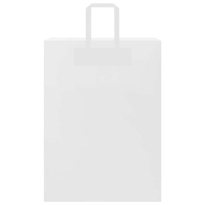 Хартиени торбички 250 бр с дръжки бели 32x17x44 см
