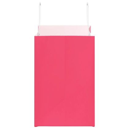 Хартиени торбички 250 бр с дръжки розови 26x17x25 см