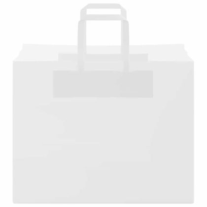 Хартиени торбички 50 бр с дръжки бели 32x22x28 см