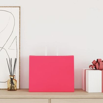Хартиени торбички 250 бр с дръжки розови 32x22x24 см