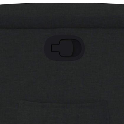 Изправящ реклайнер стол, черен, текстил