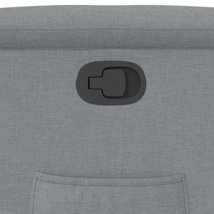 Изправящ реклайнер стол, светлосив, текстил