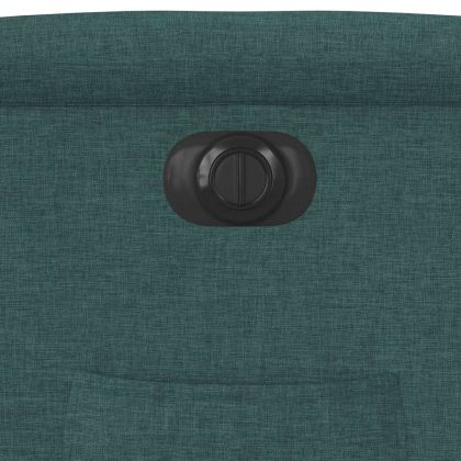 Електрически реклайнер стол, тъмнозелен, текстил