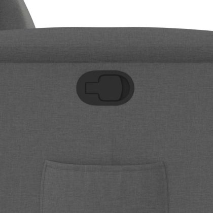 Изправящ реклайнер стол, тъмносив, текстил