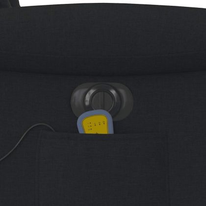 Електрически масажен наклоняем стол, черен, текстил