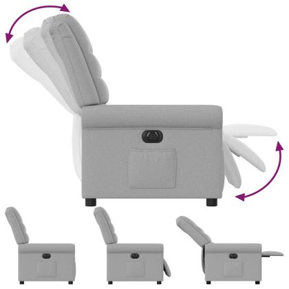 Електрически наклоняем стол, облачно сив, текстил