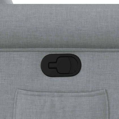 Изправящ реклайнер стол, светлосив, текстил