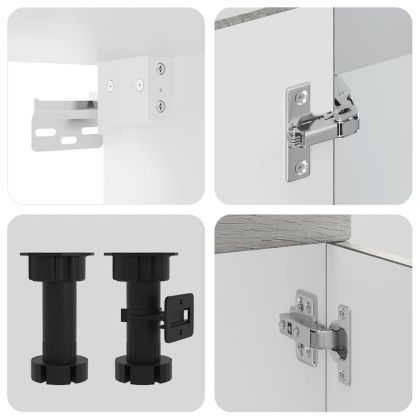 Комплект кухненски шкафове от 4 части Kalmar, инженерно дърво