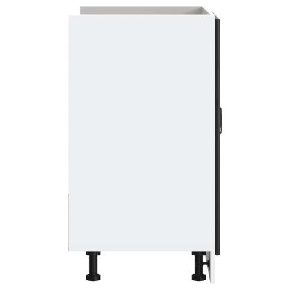 Шкаф за мивка, Kalmar, черен, 80x46x81,5 см, инженерно дърво