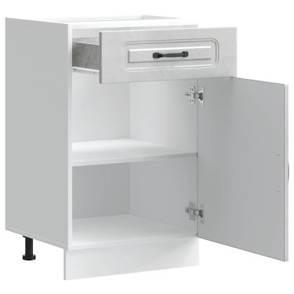 Кухненски шкаф, "Kalmar", бетонно сив, инженерно дърво