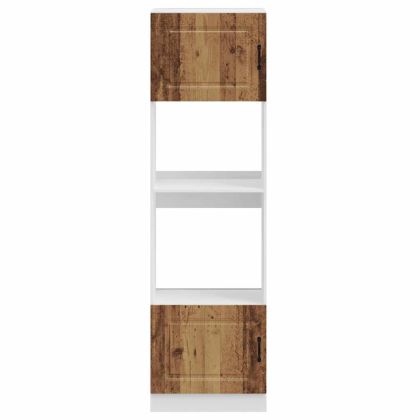 Шкафове за фурна, 2 бр. "Kalmar", старо дърво, инженерно дърво