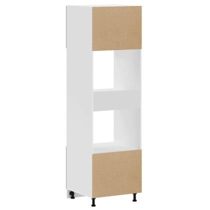 Шкафове за фурна, 2 бр., "Lucca", бетонно сиви, инженерно дърво