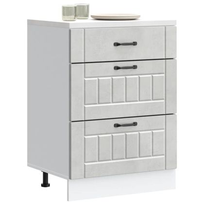 Кухненски шкаф Lucca, бетонно сив, инженерно дърво