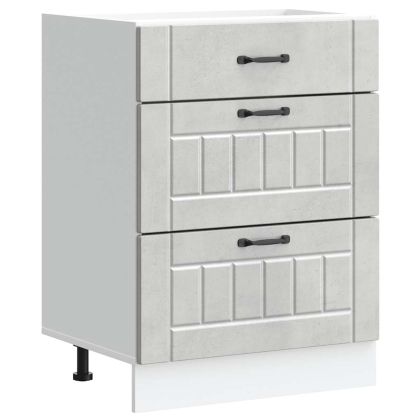 Кухненски шкаф Lucca, бетонно сив, инженерно дърво