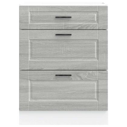 Кухненски шкаф Porto, сив сонома, инженерна дървесина