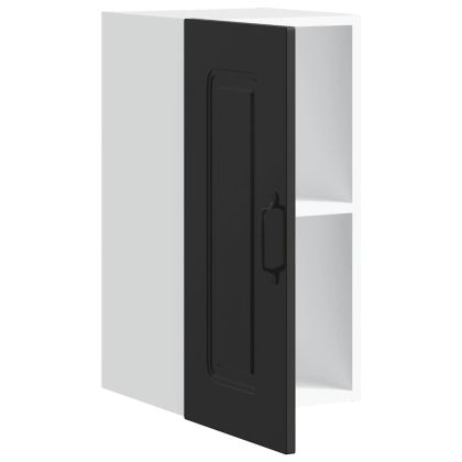 Кухненски стенен шкаф, Kalmar, черен, инженерно дърво