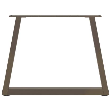 Крака за масичка за кафе, V-образни, 2 бр., естествена стомана, 70 x (42-43,3) см, стомана