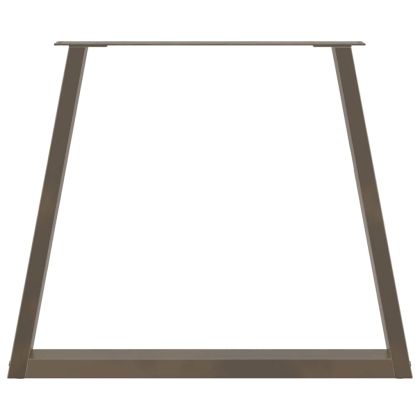 Крака за трапезна маса, V-образни, 2 бр., естествена стомана, 70 x (72-73,3) см, стомана