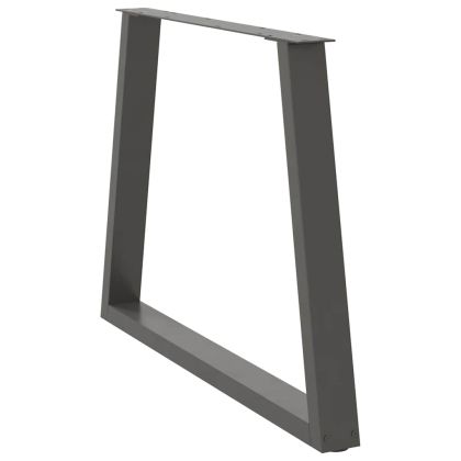 Крака за трапезна маса, V-образни, 2 бр., антрацит, 90x(72-73,3) см, стомана