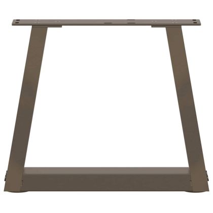 Крака за масичка за кафе, V-образни, 2 бр., естествена стомана, 40 x (30-31,3) см, стомана