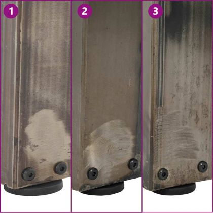 Крака за масичка за кафе, V-образни, 2 бр., естествена стомана, 40 x (30-31,3) см, стомана