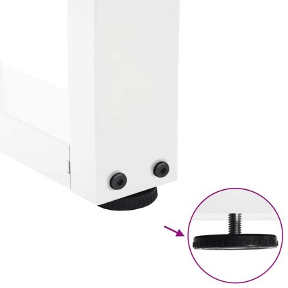 Крака за масичка за кафе, V-образни, 2 бр., бели, 28 x (42-43,3) см, стомана