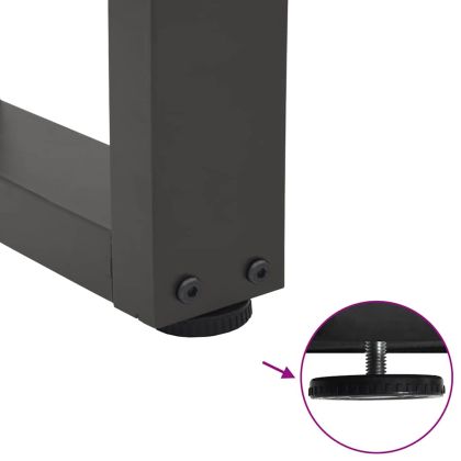 Крака за масичка за кафе, V-образна, 2 бр., антрацит, 60x(30-31,3) см, стомана