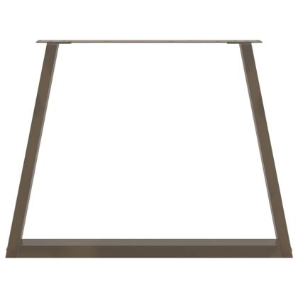 Крака за трапезна маса, V-образни, 3 бр., естествена стомана, 100 x (72-73,3) см, стомана