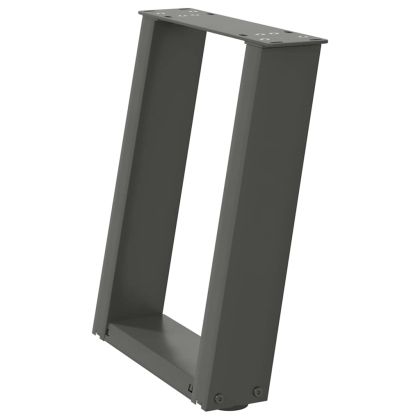 Крака за масичка за кафе, U-образни, 2 бр., антрацит, 28 x (42-43) см, стомана