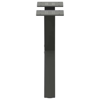 Крака за масичка за кафе, X-образни, 2 бр., антрацит, 37x(30-31) см, стомана