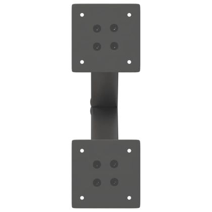 Крака за масичка за кафе, X-образни, 2 бр., антрацит, 37x(30-31) см, стомана