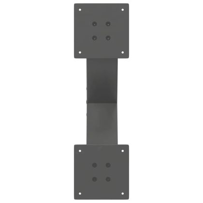 Крака за масичка за кафе, X-образни, 2 бр., антрацит, 50x(30-31) см, стомана