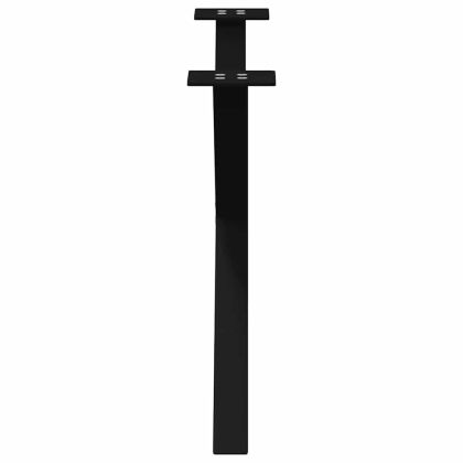 Крака за масичка за кафе, X-образни, 2 бр., черни, 70 x (42-43) см, стомана