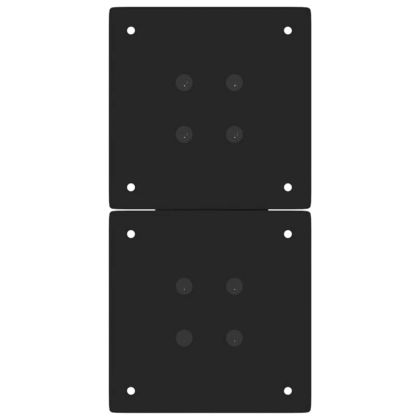 Крака за масичка за кафе, X-образни, 2 бр., черни, 38 x (42-43) см, стомана