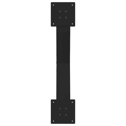 Крака за масичка за кафе, X-образни, 2 бр., черни, 70 x (30-31) см, стомана