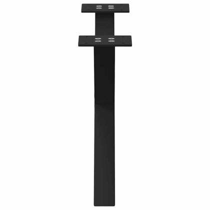 Крака за масичка за кафе, X-образни, 2 бр., черни, 50 x (30-31) см, стомана