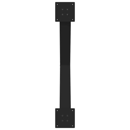 Крака за трапезна маса, X-образни, 2 бр., черни, 90 x (72-73) см, стомана