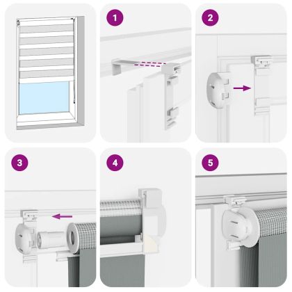 Зеброва щора 40x150 см ширина на плата 35,9 см полиестер