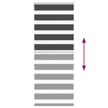 Зеброва щора черна 65x150 см Ширина на плата 60,9 см Полиестер